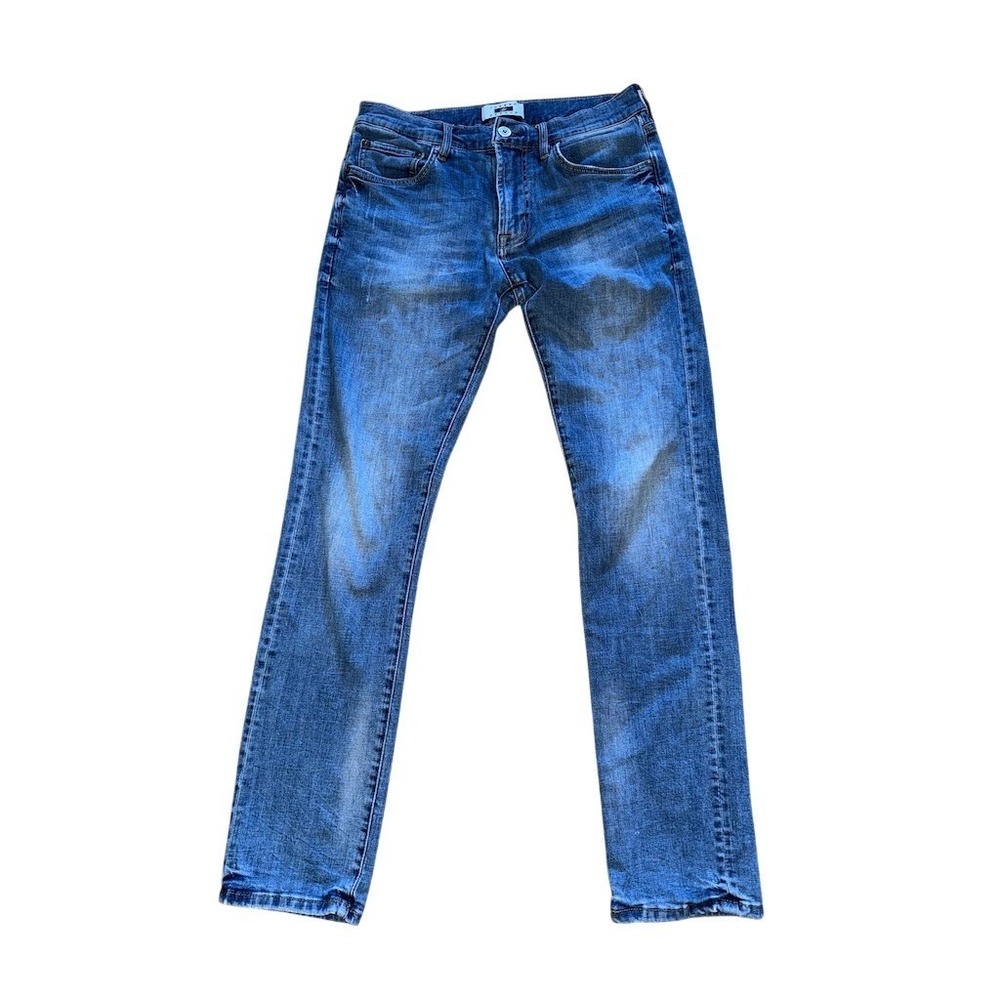 Joseph Abboud Jeans Men 31x32 Blue Medium Wash Slim Straight 5-Pocket whiskering